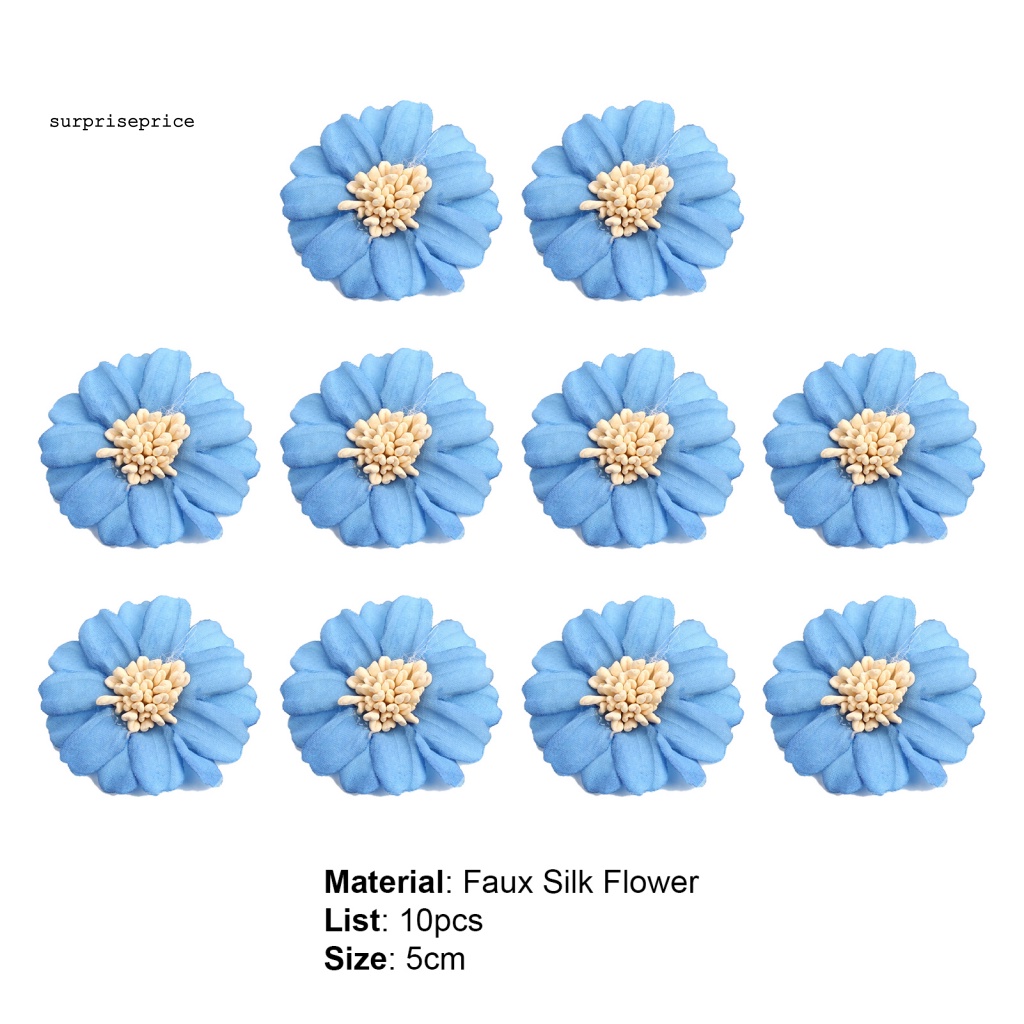 Set 10 Bông Hoa Giả Bằng Lụa Chống Nước Dùng Trang Trí Tiệc Cưới