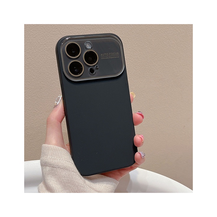 Ốp Điện Thoại Silicon Màu Trơn Chống Rơi Chống Sốc Bảo Vệ Ống Kính Máy Ảnh Cho iPhone 14 Plus 13 12 11 Pro Max