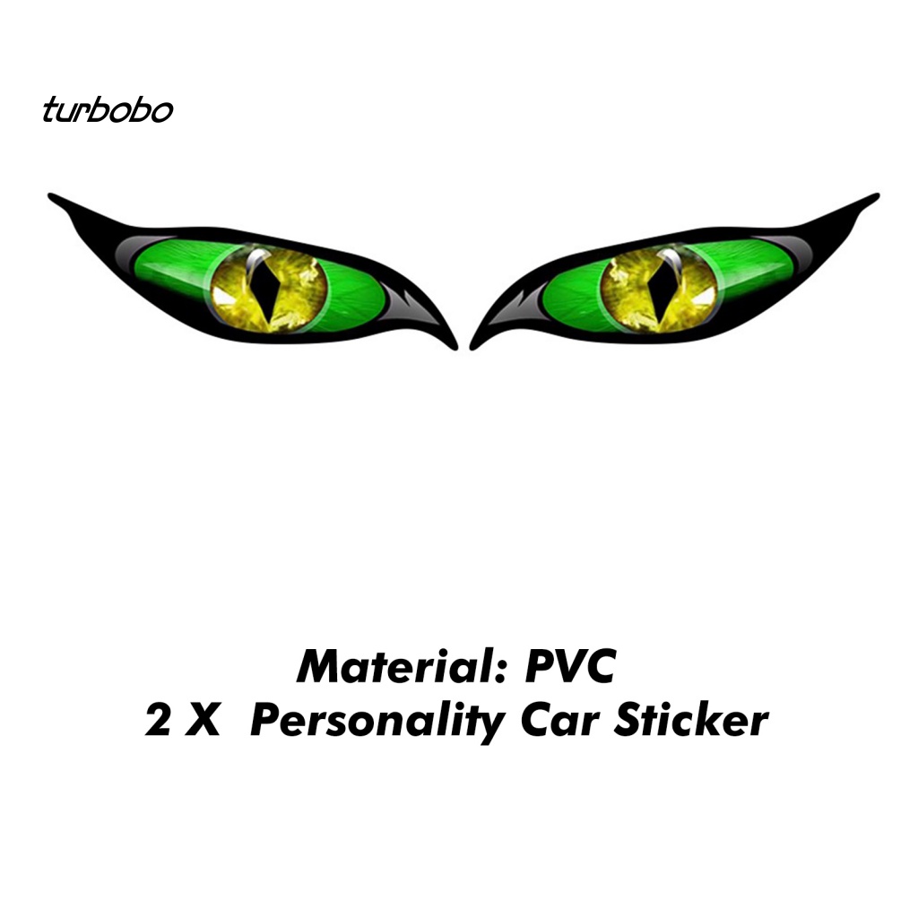 Bộ 2 Miếng Dán Phản Quang Chống Nắng Hình Đôi Mắt Quỷ Vui Nhộn Cho Xe Hơi Van