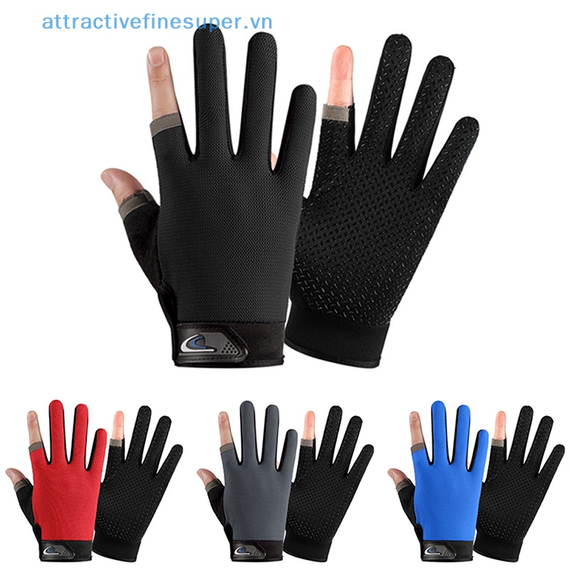 Afs Găng Tay Câu Cá Hai Ngón Chống Nắng Chống Trượt Thoáng Khí Có Thể Chạm Màn Hình Cảm Ứng Cho Nam Nữ