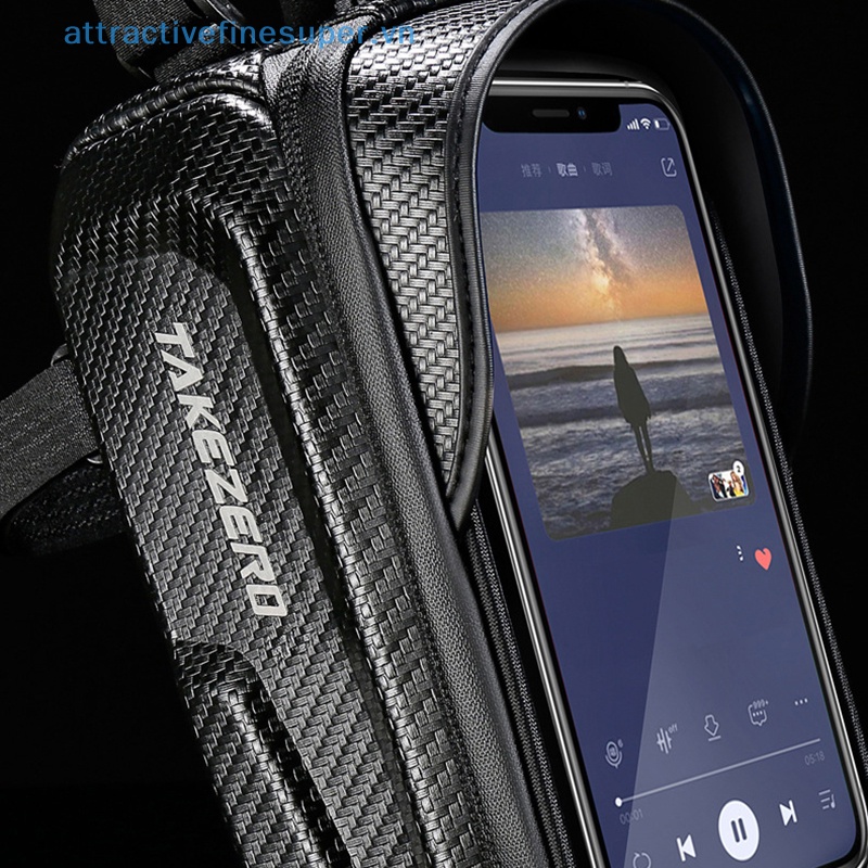 Afs Túi Đựng Điện Thoại Chống Nước Cảm Ứng Màn Hình Gắn Khung Trước Xe Đạp Leo Núi