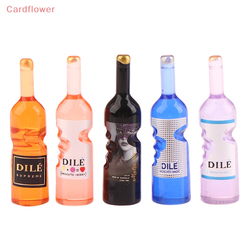 Set 5 Mô Hình Chai Rượu &lt; Cardflower &gt; Trang Trí Nhà Búp Bê Thu Nhỏ DIY Mới
