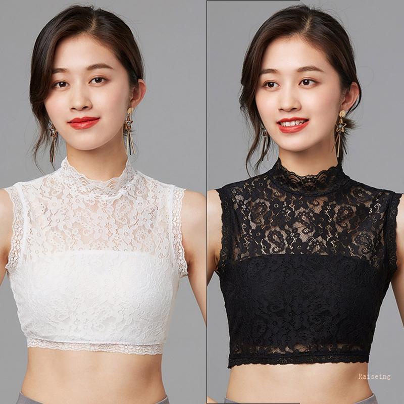 Áo Ren Không Tay Cổ Cao Tháo Rời Được Dành Cho Nữ