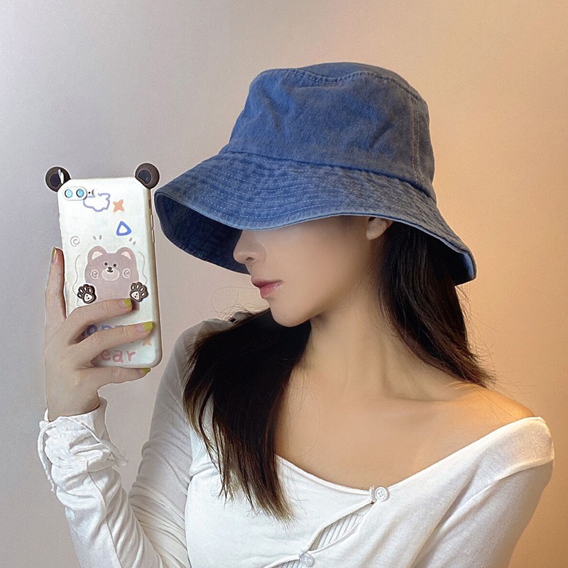 Mũ xô denim chất lượng cao mũ chống nắng thời trang