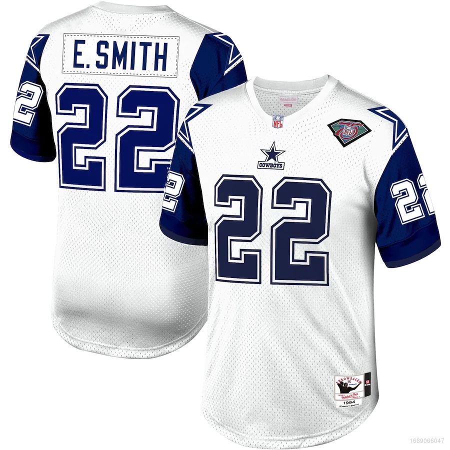 Hq1 Áo Thun Thể Thao Họa Tiết Dallas Cowboys Jersey Emmitt Smith Phiên Bản Fan QH1 1994 NFL Dallas Cowboys