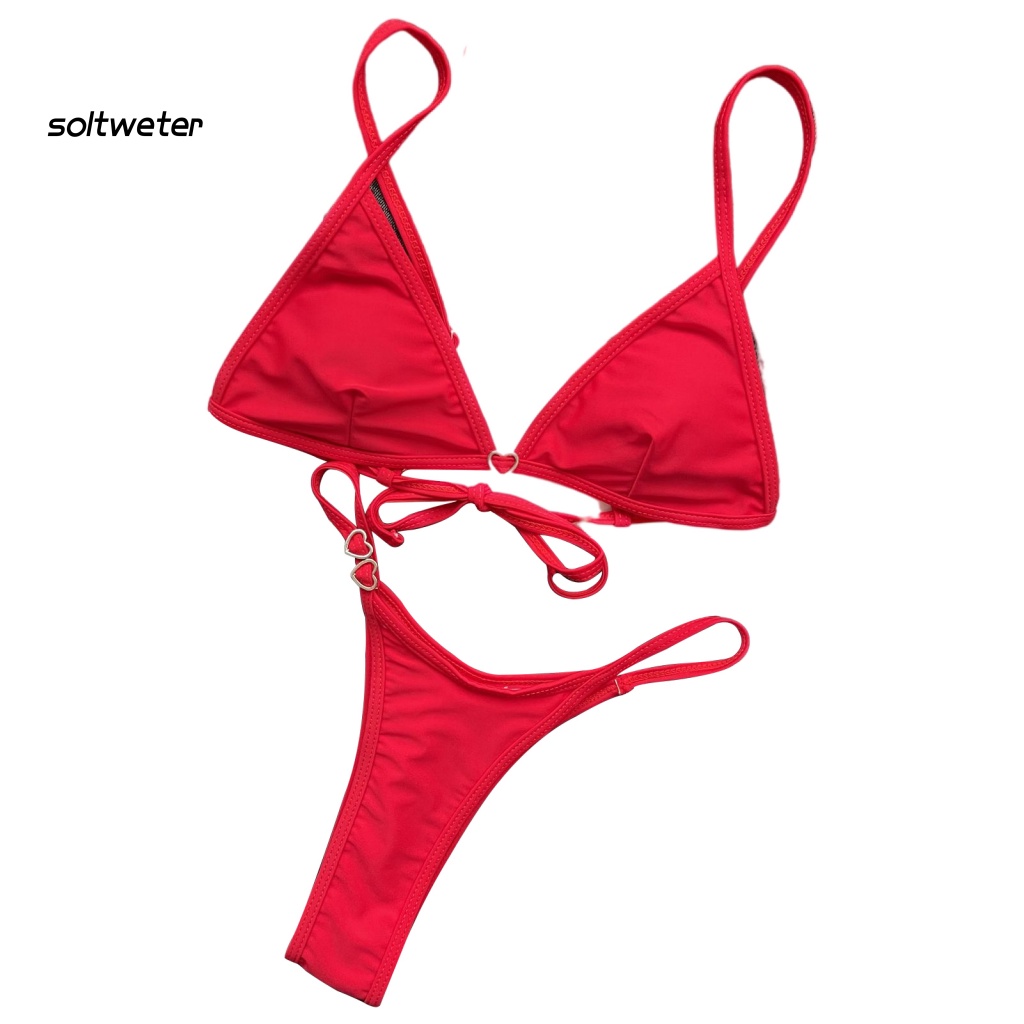 Bộ Bikini 2 Mảnh Màu Sắc Thời Trang Gợi Cảm Cho Nữ