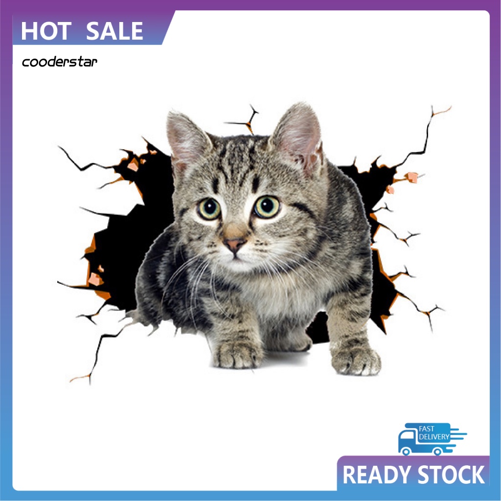 Miếng Dán Trang Trí Xe Hơi Tạo Hiệu Ứng 3D Vui Nhộn Chống Thấm Nước