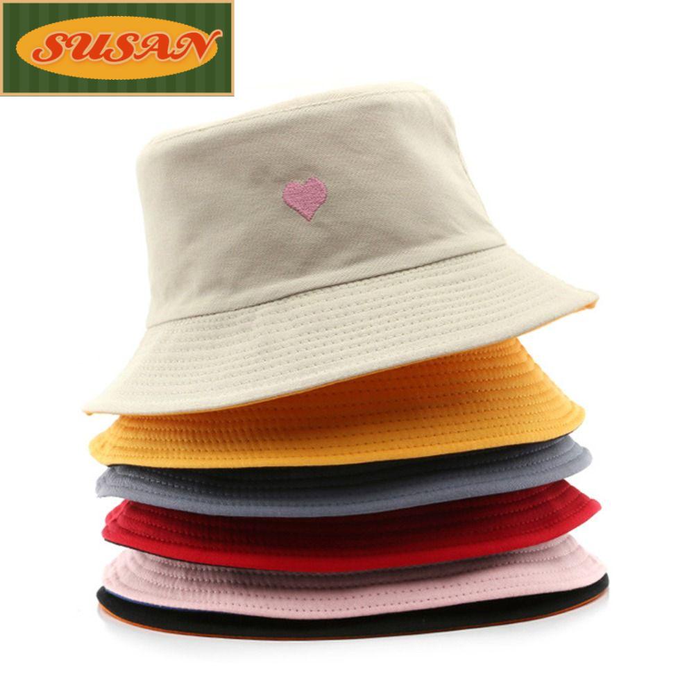 SUSANS Mũ Tai Bèo Vải Cotton Thêu Hình Trái Tim Dễ Thương Cho Các Cặp