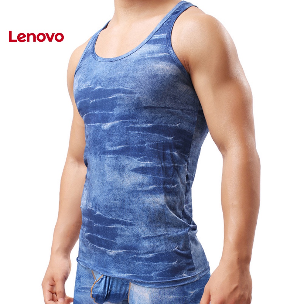 Áo Ba Lỗ Tập Gym Giả Da Họa Tiết Hoa Hướng Dương Màu Trơn Gợi Cảm Cho Nam