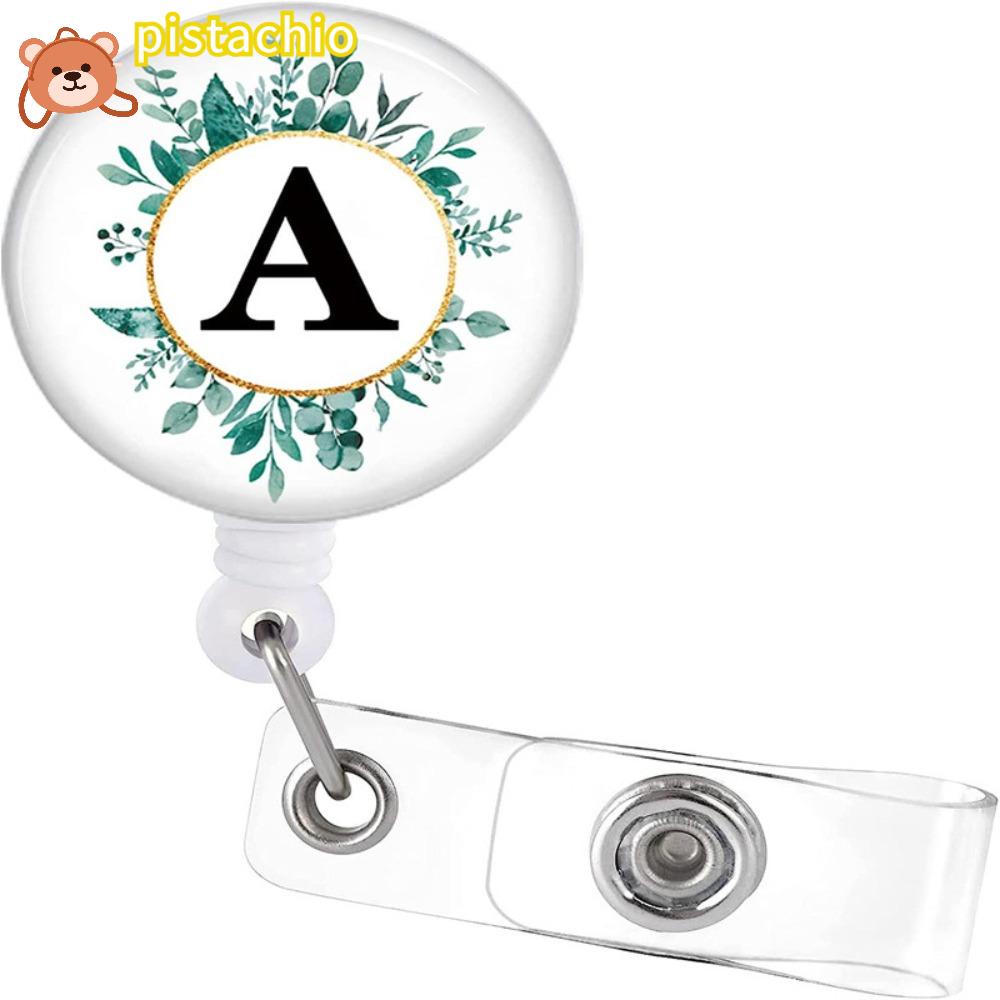 PISTA Giá Đỡ Huy Hiệu / Huy Hiệu Hình Chữ Cái Màu Trắng Kẹp Cá Sấu Cho Văn Phòng