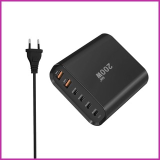 Trạm sạc nhanh 200w usb c 6 cổng pd cho máy tính bảng
