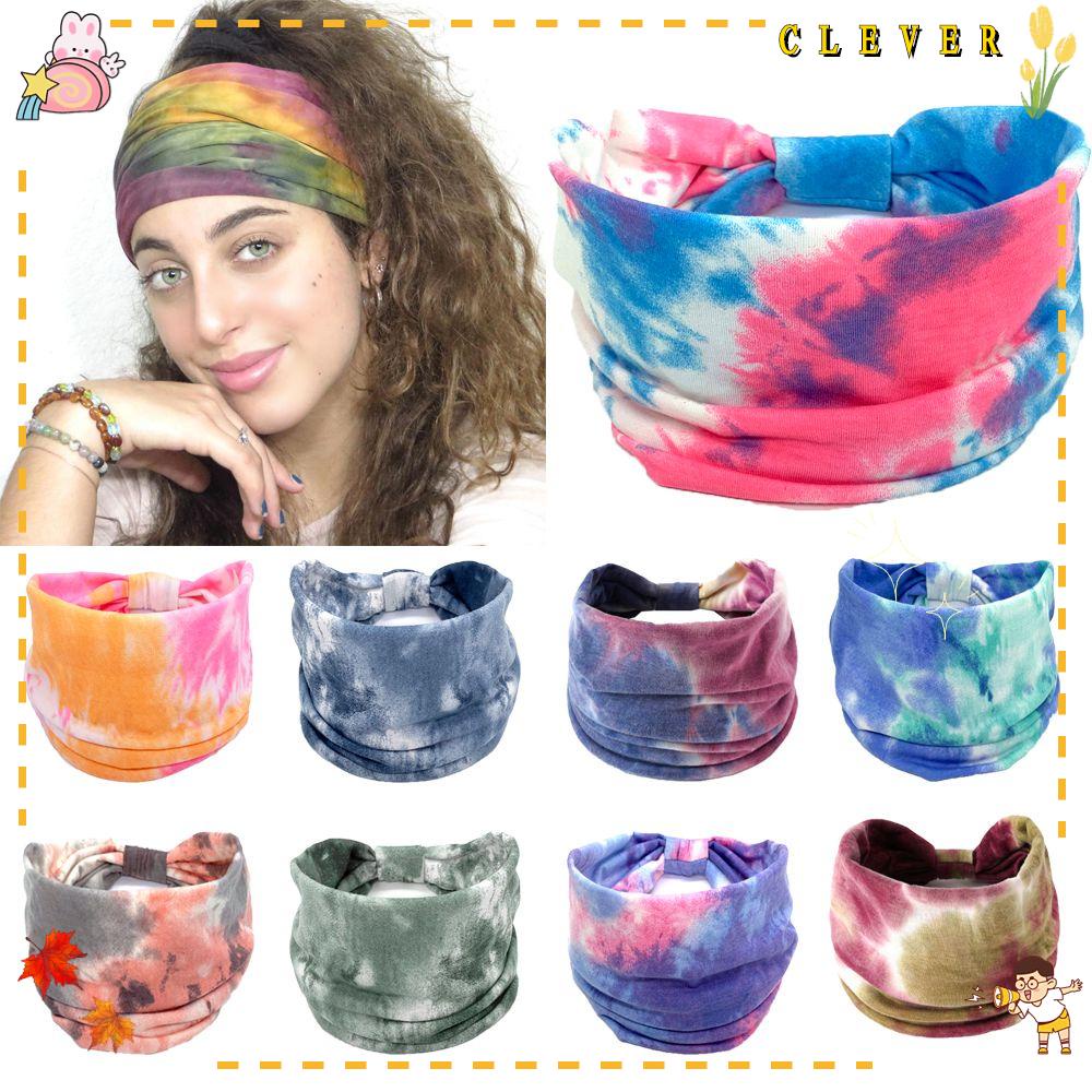 CLEVER Băng Đô Thắt Nút Bản Rộng Thoáng Khí Tập Yoga Cho Nữ