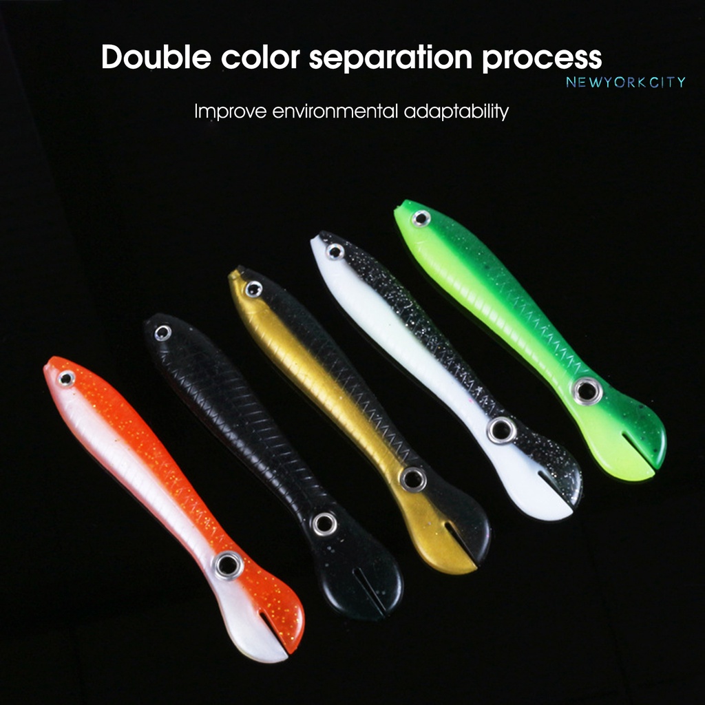 Set 5 Mồi Giả Nhử Cá 10cm 6g Bằng Nhựa Gắn Kèm Móc Câu Tiện Dụng