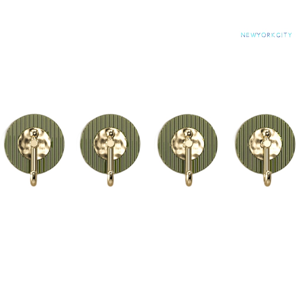 Bộ 4 Móc Nhựa Tròn Treo Đồ Dán Tường Không Cần Khoan Đa Năng