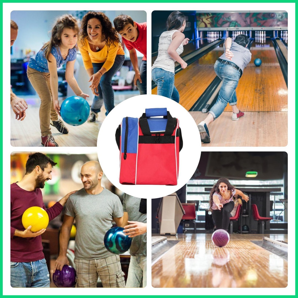 Túi Đựng Bowling Kèm Giá Đỡ 10-Pin Chống Trượt Chống Thấm Nước Tiện Dụng
