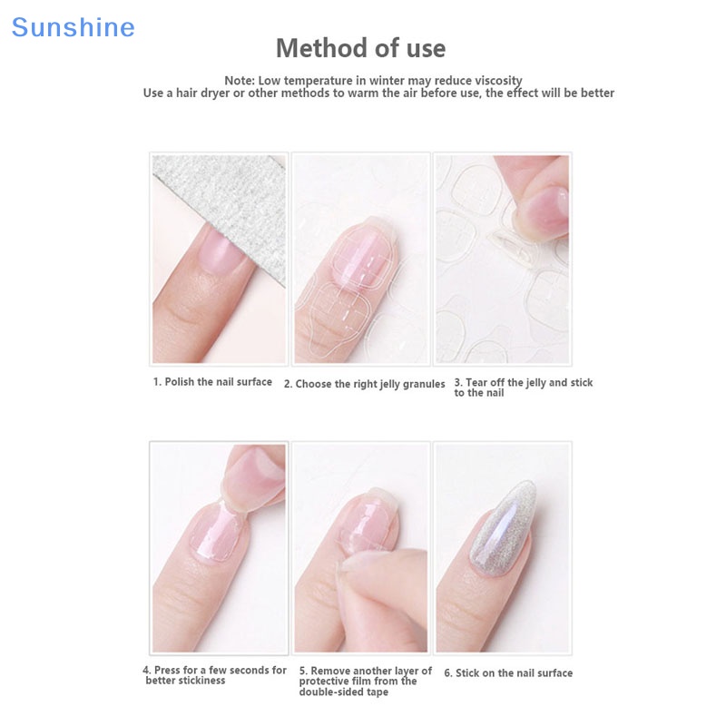 Set 240 Móng Tay Giả Trong Suốt Siêu Mỏng Tự Dính Hai Mặt Tiện Dụng