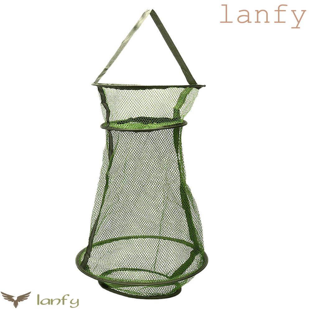 LANFY Lưới Đánh Bắt Cá Tôm Hùm Hình Tròn Có Thể Gấp Gọn Tiện Dụng