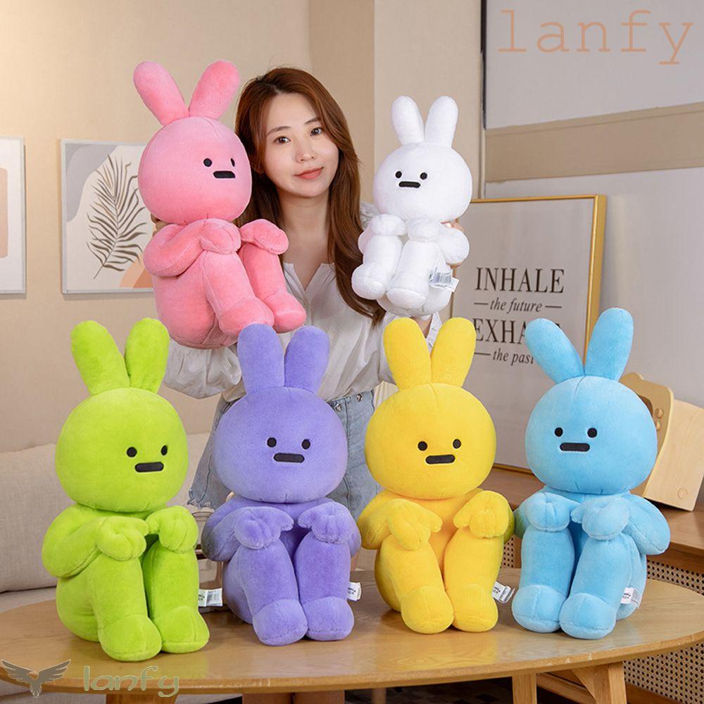 LANFY Móc Khóa Thỏ Nhồi Bông Mềm Mại Đáng Yêu