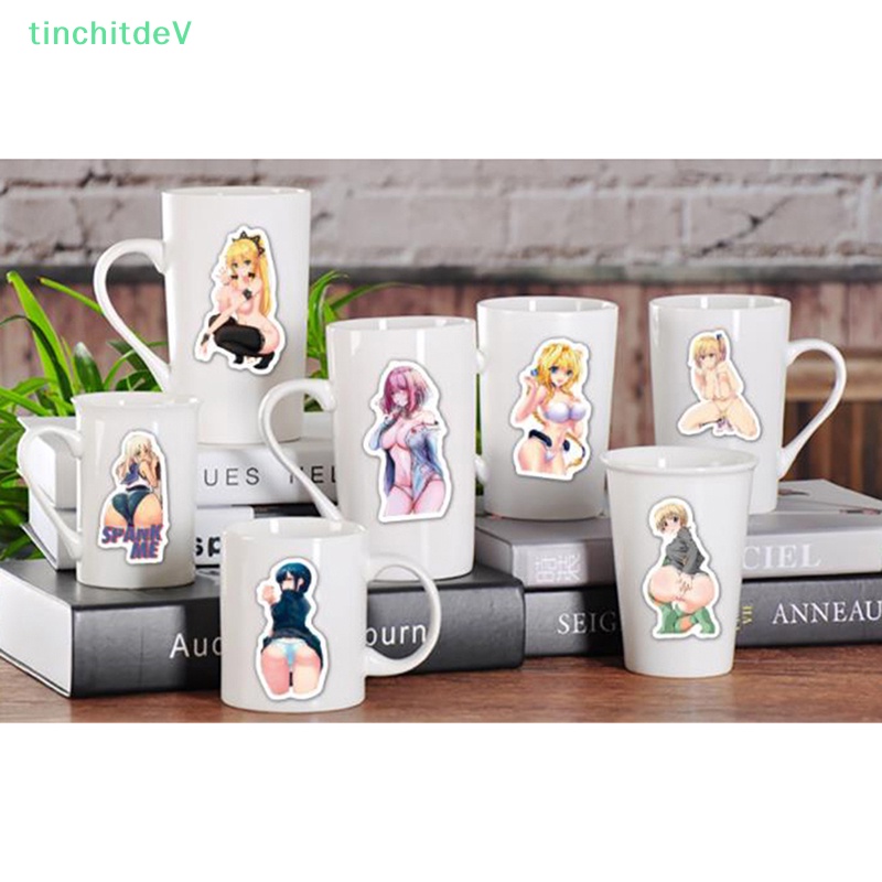 Bộ 50 Miếng Dán Họa Tiết Hoạt Hình Ahegao Gợi Cảm Cho Laptop