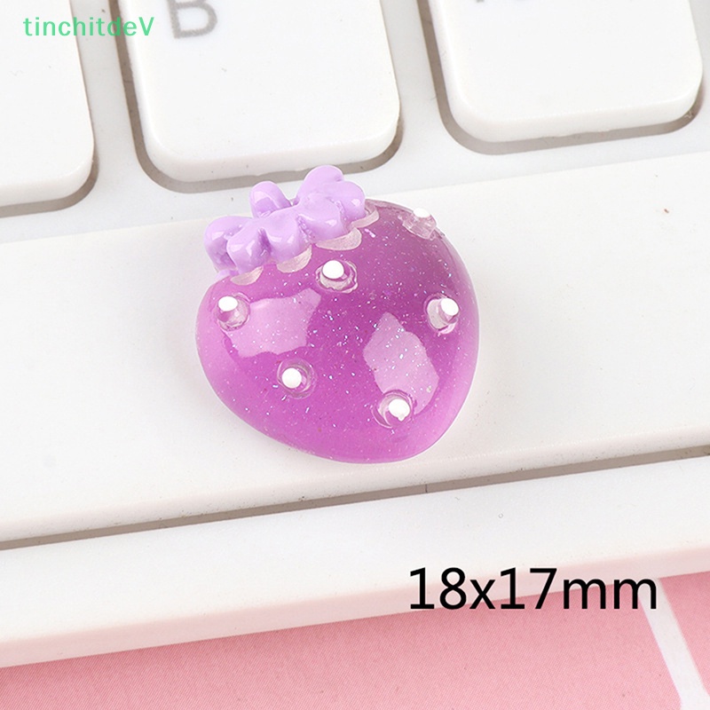 Set 5 Quả Dâu Mini Bằng Nhựa Phát Quang 3D Trang Trí Móng Tay DIY