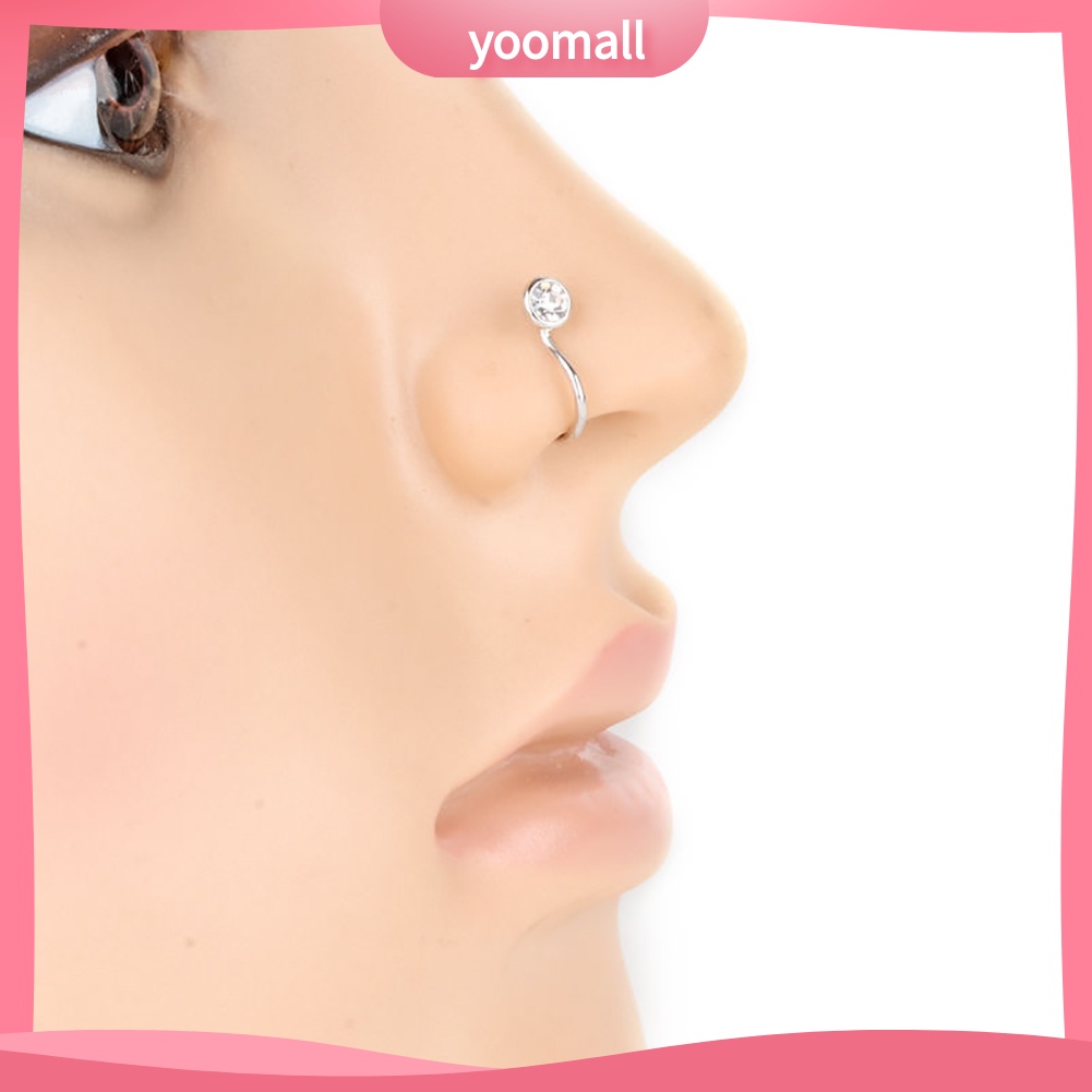 Khuyên Kẹp Mũi / Môi Không Cần Khoan Lỗ Kiểu Dáng Thời Trang