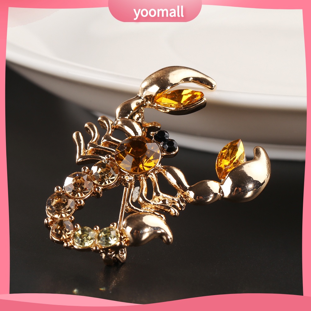 Ghim Cài Áo Hình Bọ Cạp Đính Đá Nhân Tạo Thời Trang