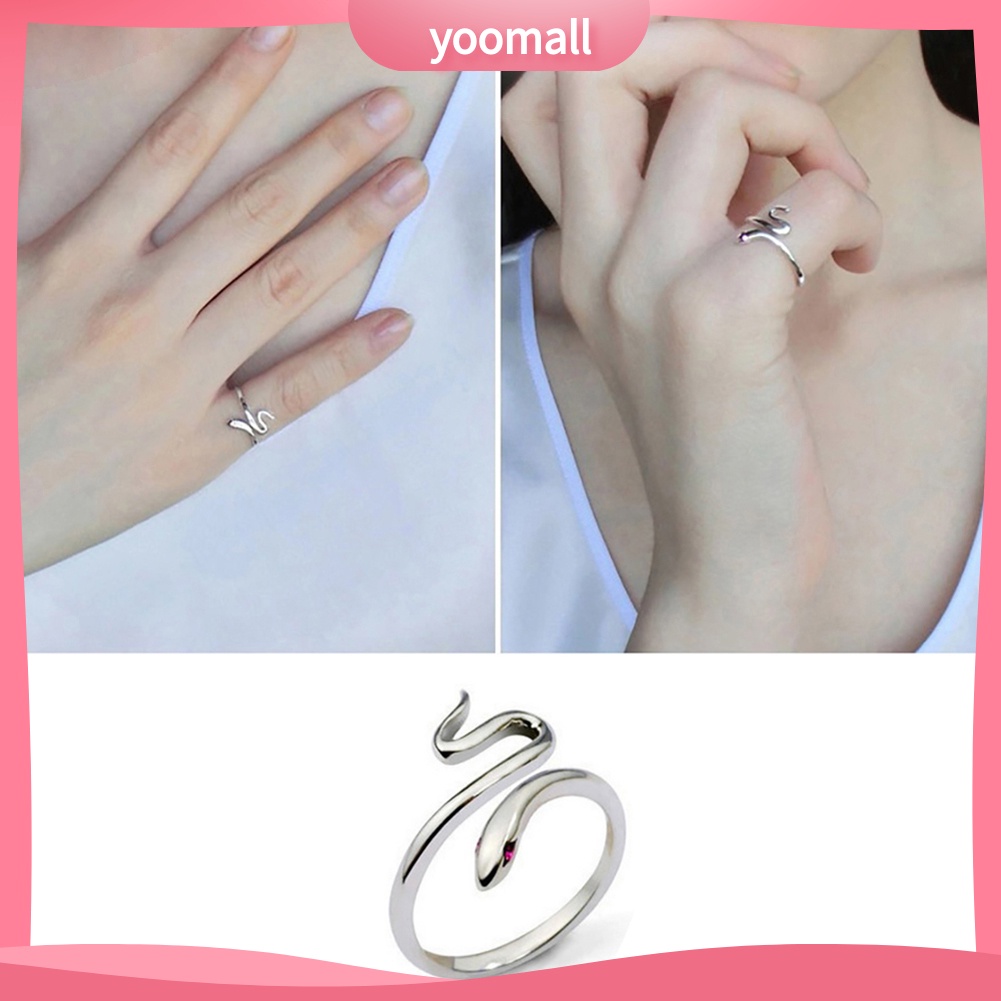 Nhẫn Hình Rắn Dạng Mở Có Thể Điều Chỉnh Kích Cỡ Thời Trang Dành Cho Nữ