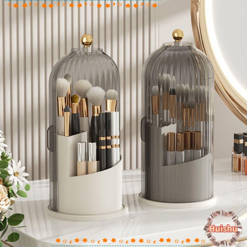 HS Giá Đỡ Cọ Trang Điểm Xoay 360 Độ Sang Trọng Tiện Dụng° Hộp Đựng Phấn Mắt Thiết Kế Xoay Tiện Dụng