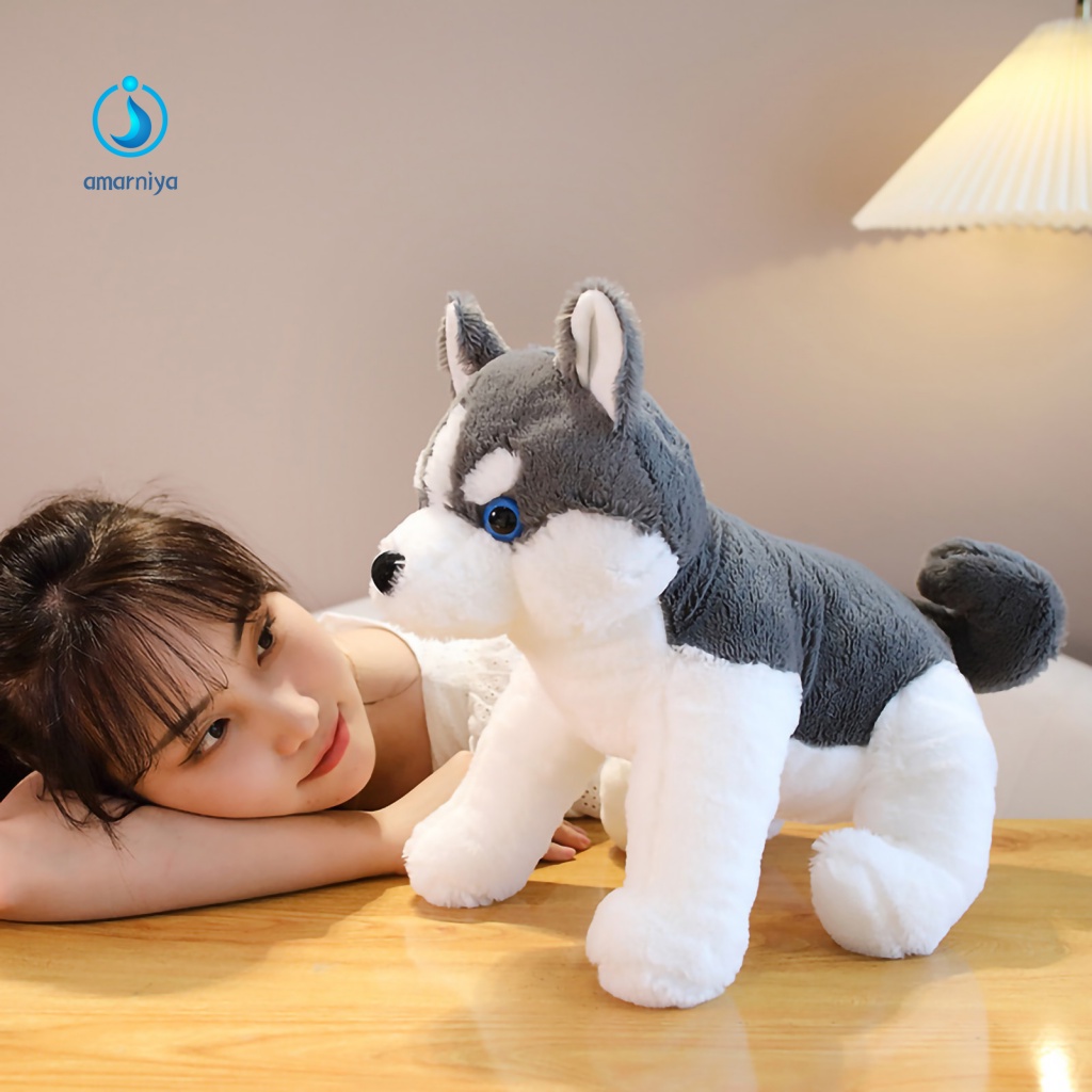 Đồ chơi nhồi bông Hình Chú Chó Mắt 3D Dễ Thương Cho Bé