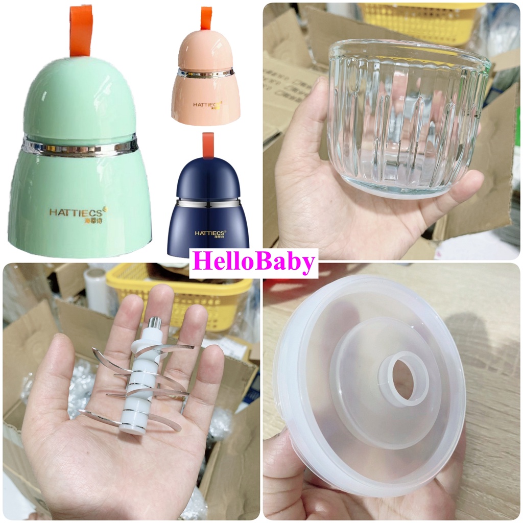 Tách lẻ Cối thủy tinh 8 lưỡi, dao 8 lưỡi, nhiều phụ kiện máy xay Hattiecs 8 lưỡi