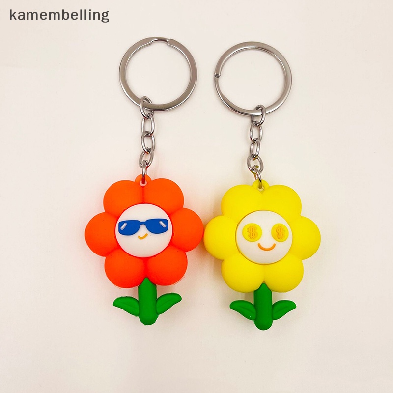 Móc Khóa Hình Hoa Hướng Dương Mặt Cười Hoạt Hình Dễ Thương