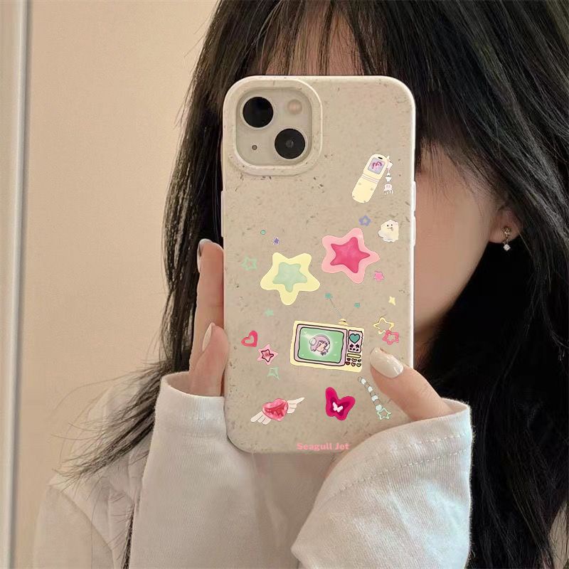 Ốp Điện Thoại Dẻo In Hình TV Ngọt Ngào Cá Tính Bảo Vệ Toàn Diện Cho Apple maxiPhone 117 8plus121314Ốp Điện Thoại Chống Sốc Họa Tiết Ngôi Sao Đơn Giản Cho YYBB