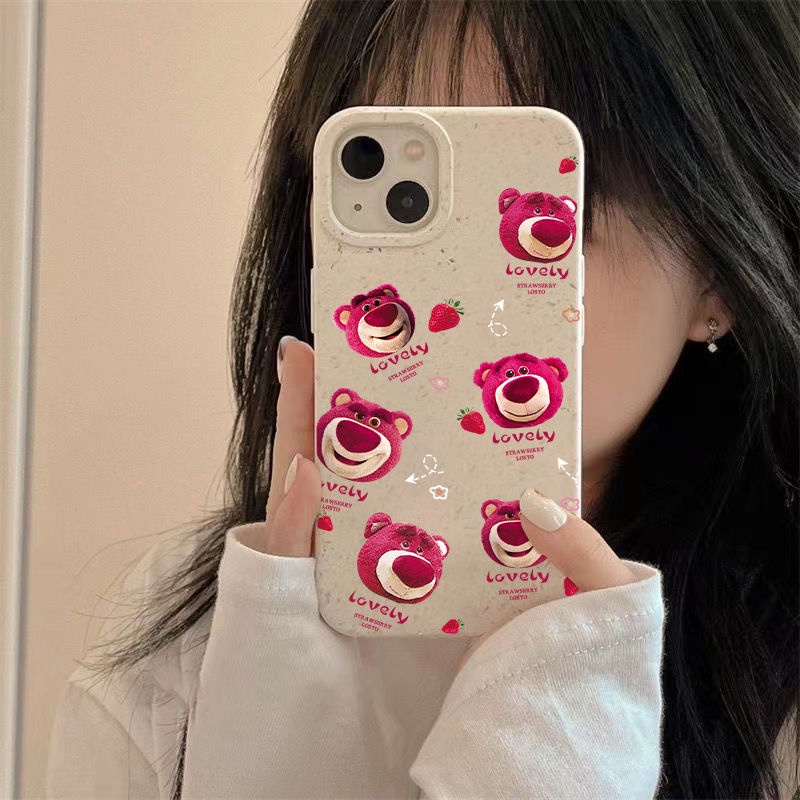 Ốp Điện Thoại Mềm Chống Sốc In Hình Gấu Dâu Tây Đơn Giản Cho Iphone 8p 14Promax 7 1213In 11 2DXL