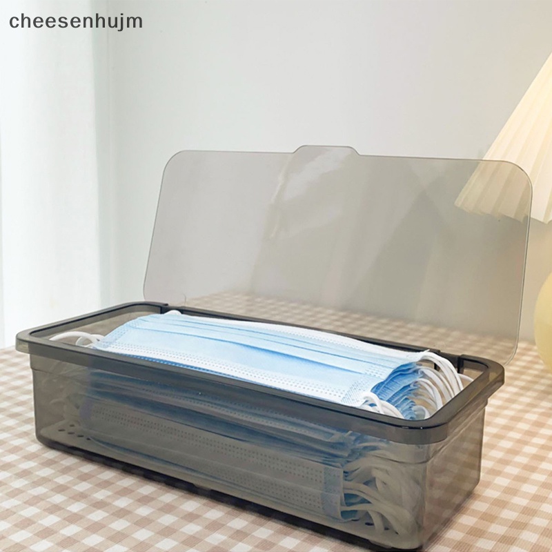 Hộp Đựng Khẩu Trang Trong Suốt Chống Bụi Tiện Dụng