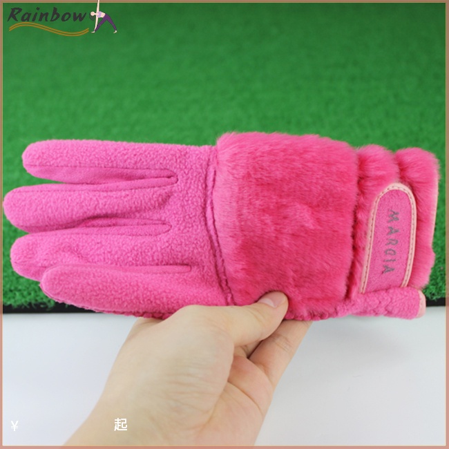 1 Đôi Găng Tay Đánh Golf Lông Thỏ Nhân Tạo Chống Trượt Giữ Ấm Mùa Đông Cho Nữ