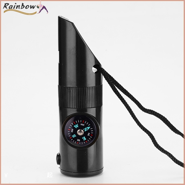 Còi Sinh Tồn Đa Năng 7 Trong 1 Có Đèn LED Và Dây Đeo Tiện Dụng