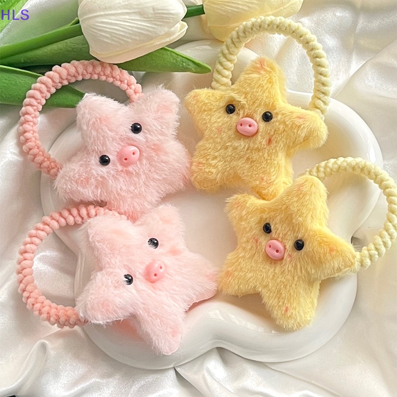 Kẹp Tóc Hình Ngôi Sao Phủ Lông Xù Đáng Yêu Dành Cho Bé Gái