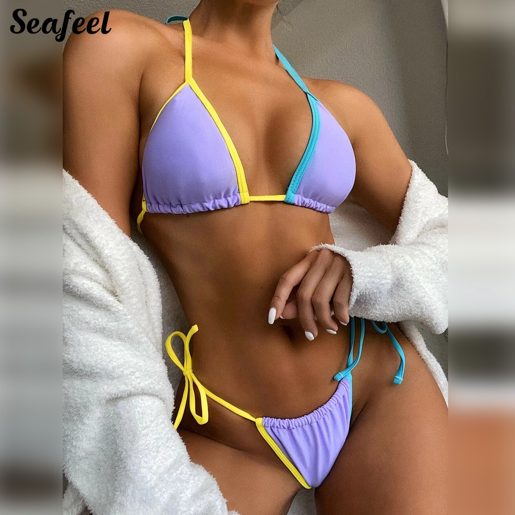Bộ Đồ Bơi Bikini Không Gọng Mềm Mại Quyến Rũ Cho Nữ