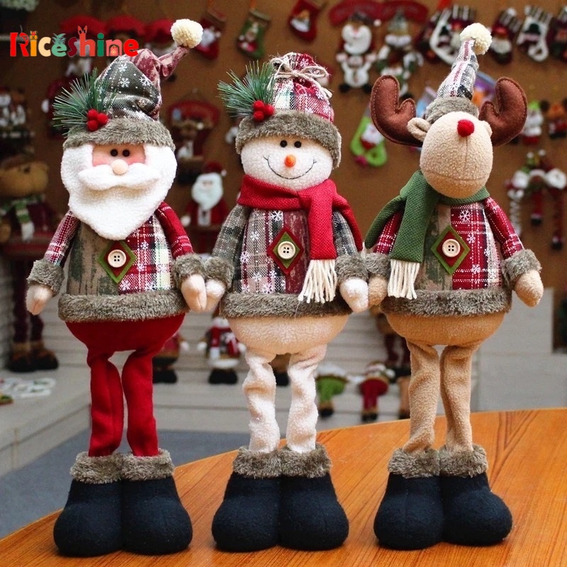 Búp Bê Hình Ông Già Noel / Người Tuyết Bằng Vải Trang Trí Giáng Sinh