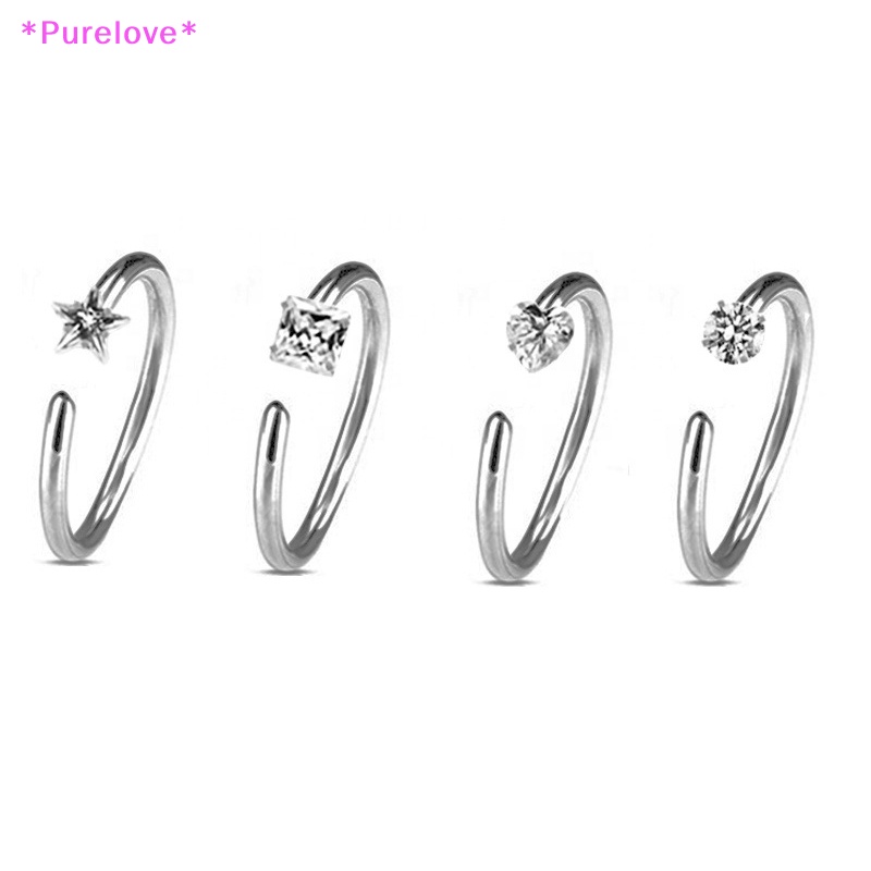 Khuyên Mũi Hình Vuông / Ngôi Sao / Trái Tim Thời Trang Mới