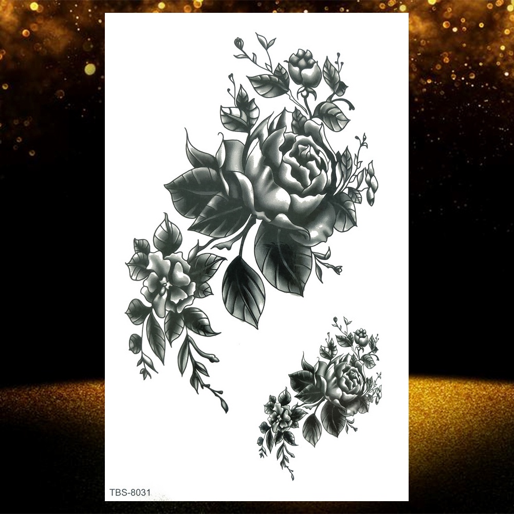 Hình Xăm Dán Tạm Thời Hình Cú / Cừu / Đầu Lâu / Gangster Henna Màu Đen Có Thể Giặt Được Cho Nam Và Nữ