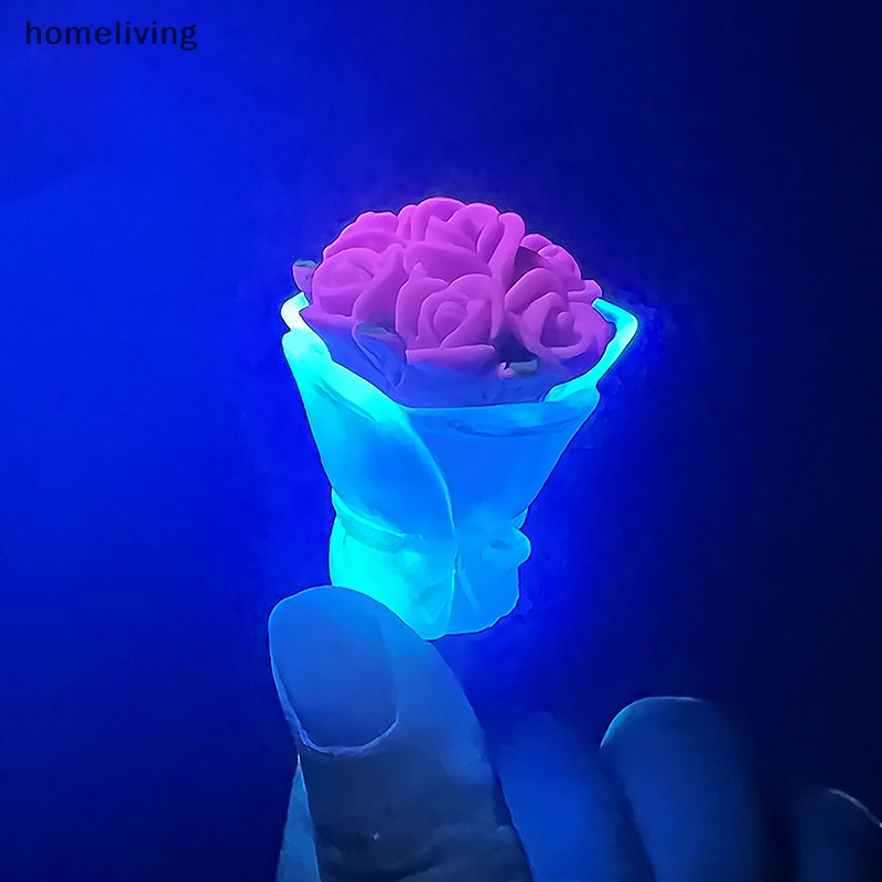 1 Bó Hoa Hồng Mini Phát Quang Dùng Trang Trí Tiểu Cảnh