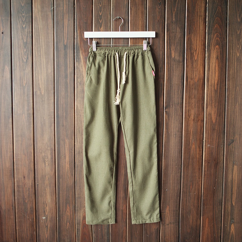 BEFOYI Men's Long Pants Linen Straight Tube Pants Summer Thin Casual Fashion Solid Black Plus Size M-5XL SLC12