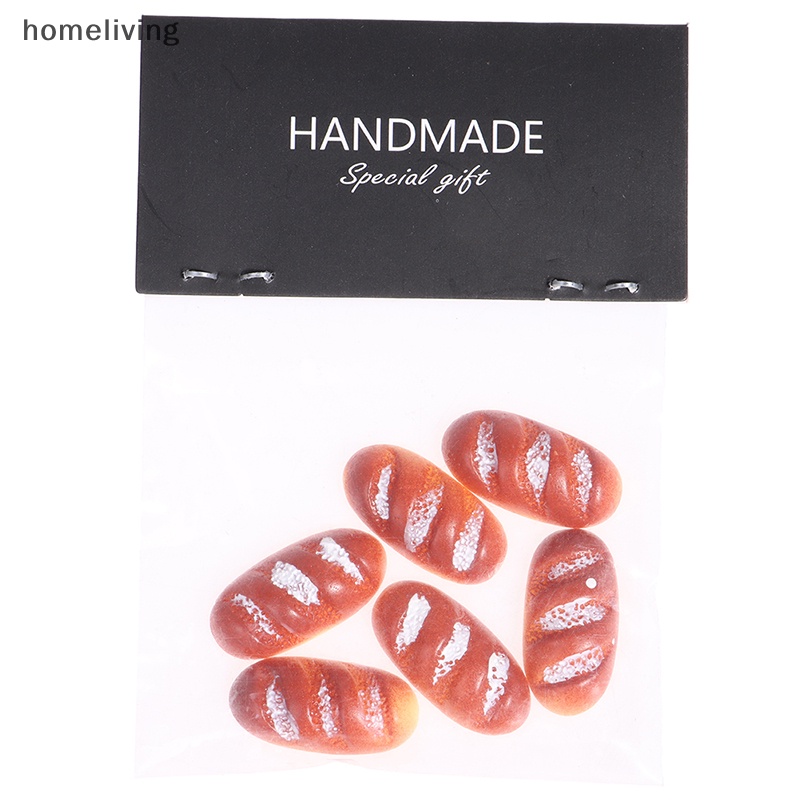 Set 6 Mô Hình Bánh Mì Tỉ Lệ 1: 12 Dùng Để Trang Trí Nhà Búp Bê