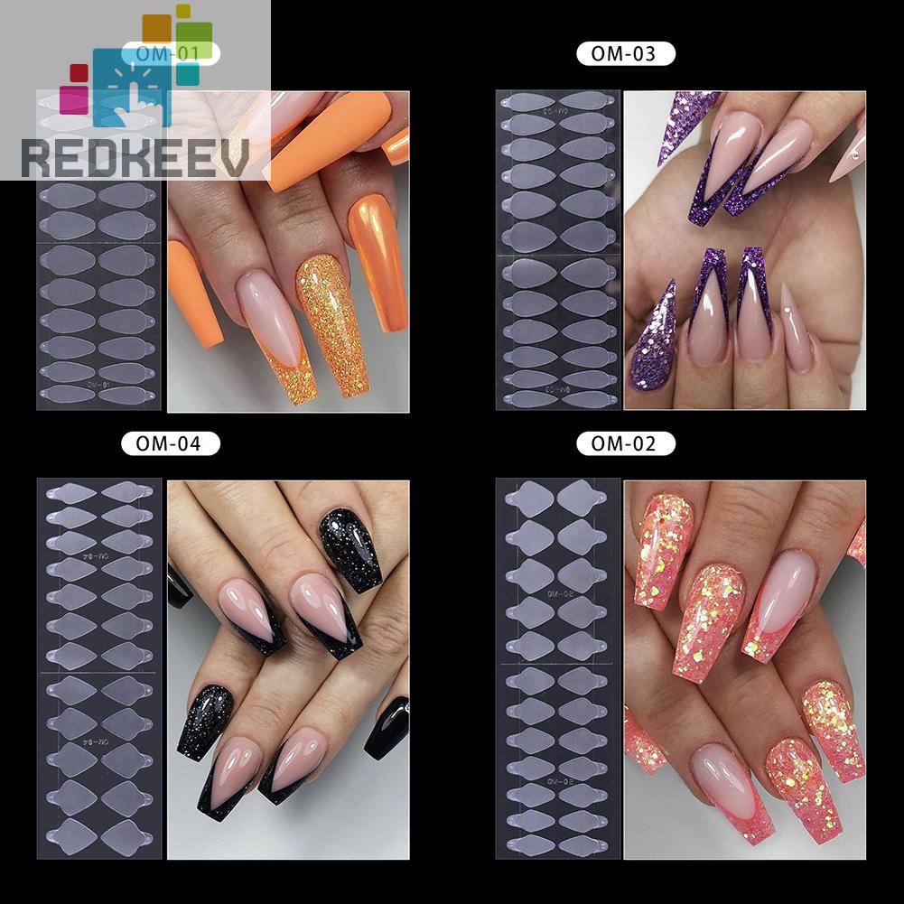 Set 24 Khuôn Dán Trang Trí Móng Tay Chuyên Dụng Cho Salon