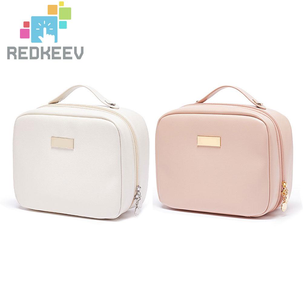 Túi Da PU Đựng Mỹ Phẩm Sức Chứa Lớn Tiện Dụng Cho Nữ