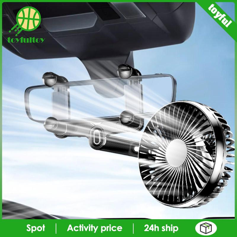 Quạt Gió Xoay 360 Độ Ít Ồn Siêu Nhẹ Tùy Chỉnh Tiện Dụng Cho Xe Hơi / Xe Tải