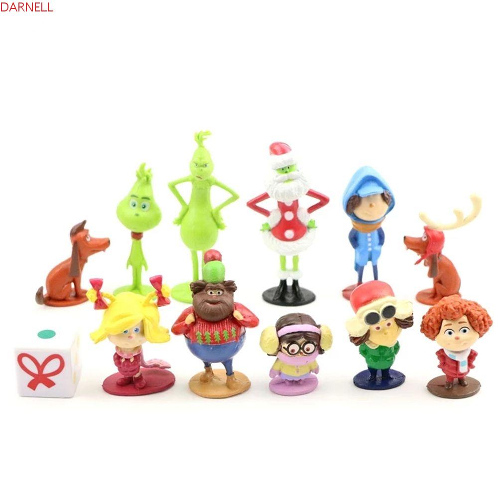 Set 12 Mô Hình Nhân Vật Phim Hoạt Hình Grinch 3-9cm Trang Trí Giáng Sinh
