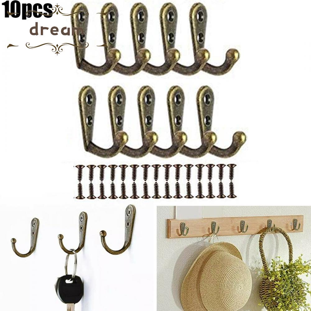 【DREAMLIFE】Hooks Bedroom Hanging Coat Holder Tools W/20 Pieces Screws Wall Mounted