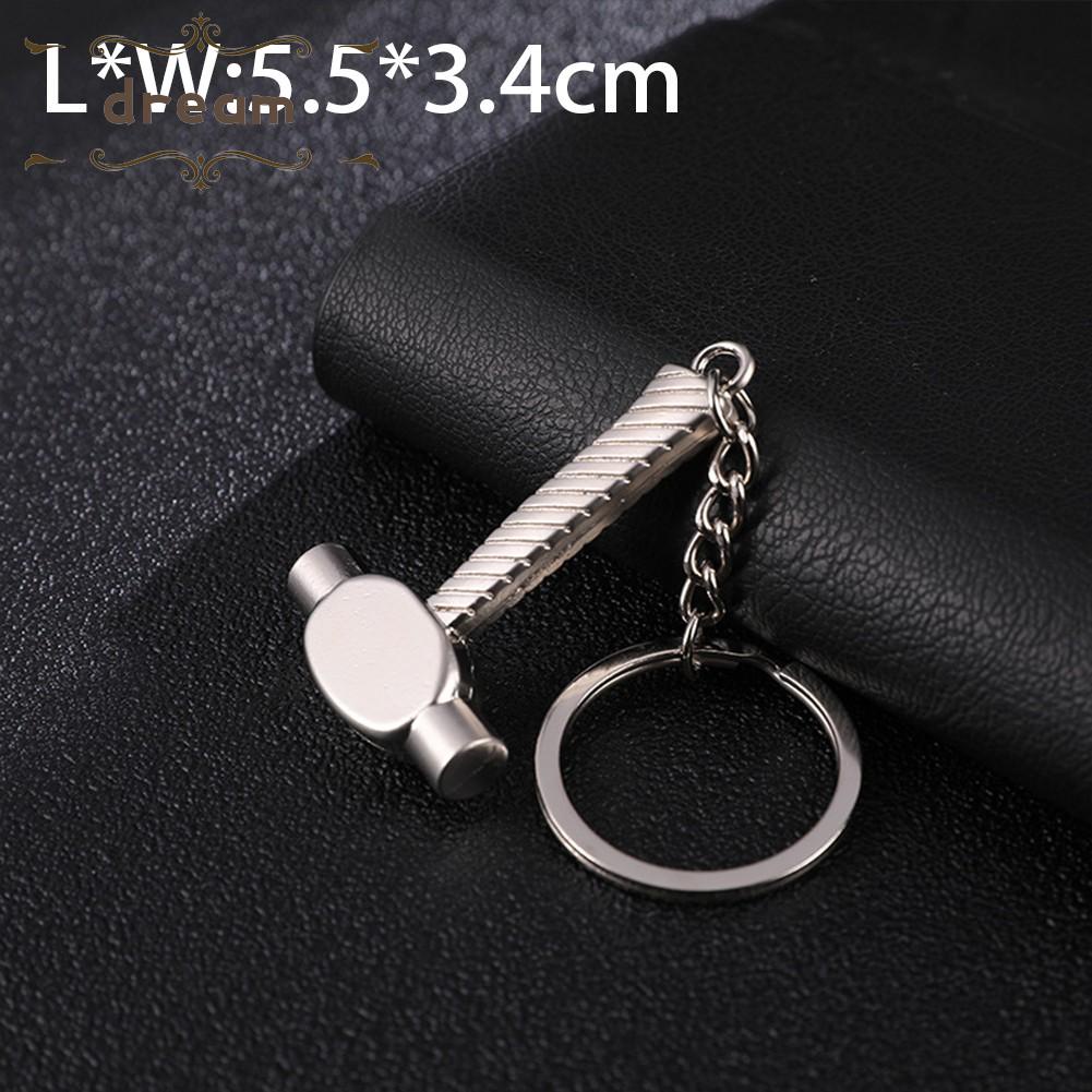 【DREAMLIFE】Unique Metal Wrench Keychain Compact 3D Keyring Cute Car Key Ring Chain